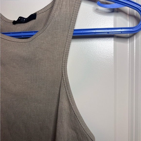 Taupe Women's Sleeveless Top - Picture 3 of 4